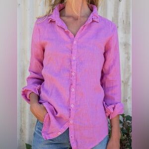CP Shades Romy 100% Linen Button Down Shirt, size XL